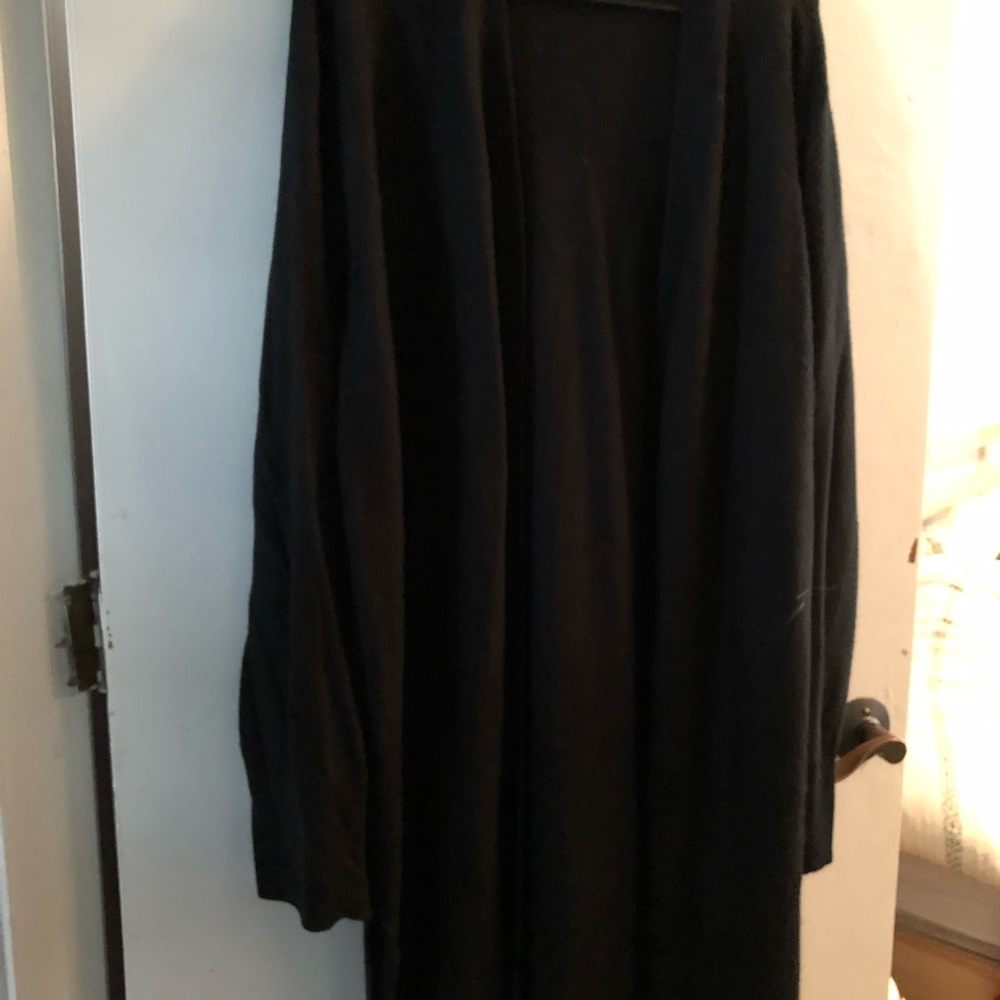 Long black cardigan